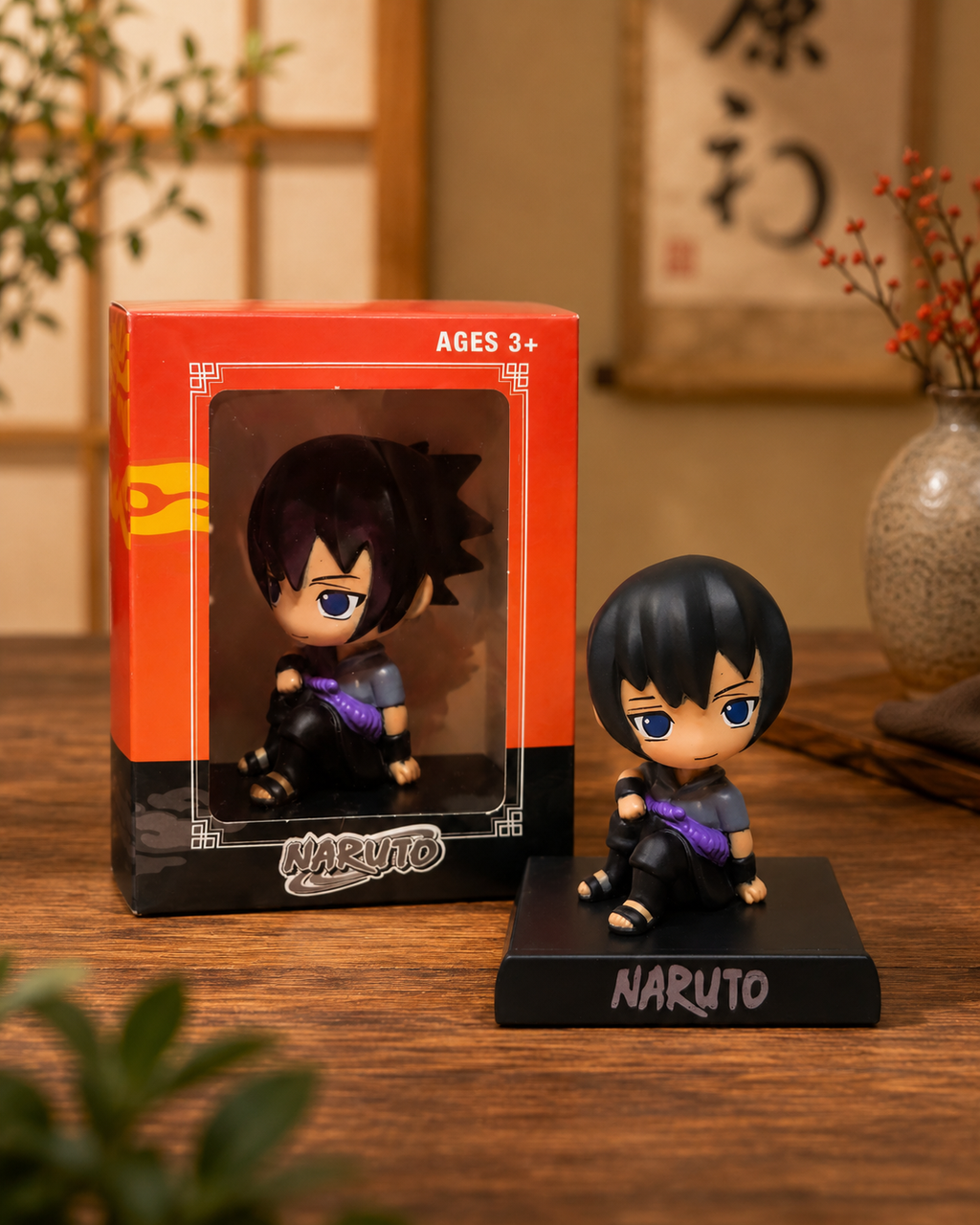 💜 Naruto Anime Figure | Cute Black Hair Collectible Display Toy