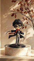 🪄 Wizard School Boy Figure | Cute Magic Broom Collectible Display Toy