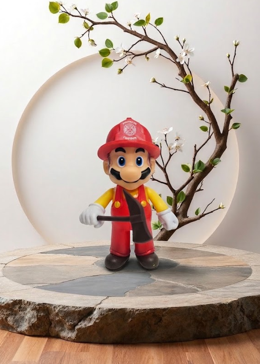 🚒 Red Firefighter Hero Figure | Cute Adventure Collectible Display Toy