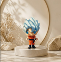 💎 Light Blue Energy Warrior Figure | Cute Anime-Inspired Collectible Display Toy