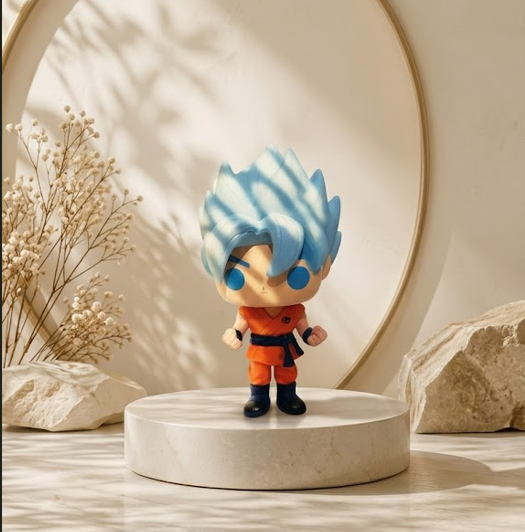 💎 Light Blue Energy Warrior Figure | Cute Anime-Inspired Collectible Display Toy