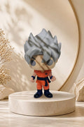 🤍 Silver Energy Warrior Figure | Cute Anime-Inspired Collectible Display Toy